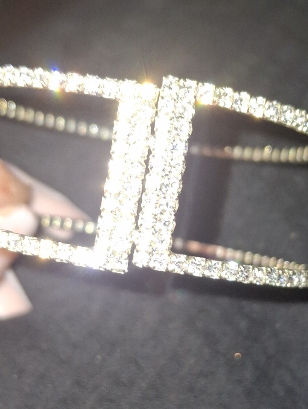 Bracelet Rhinestone Elegant Sparkle Two Line Adjustable Bracelet